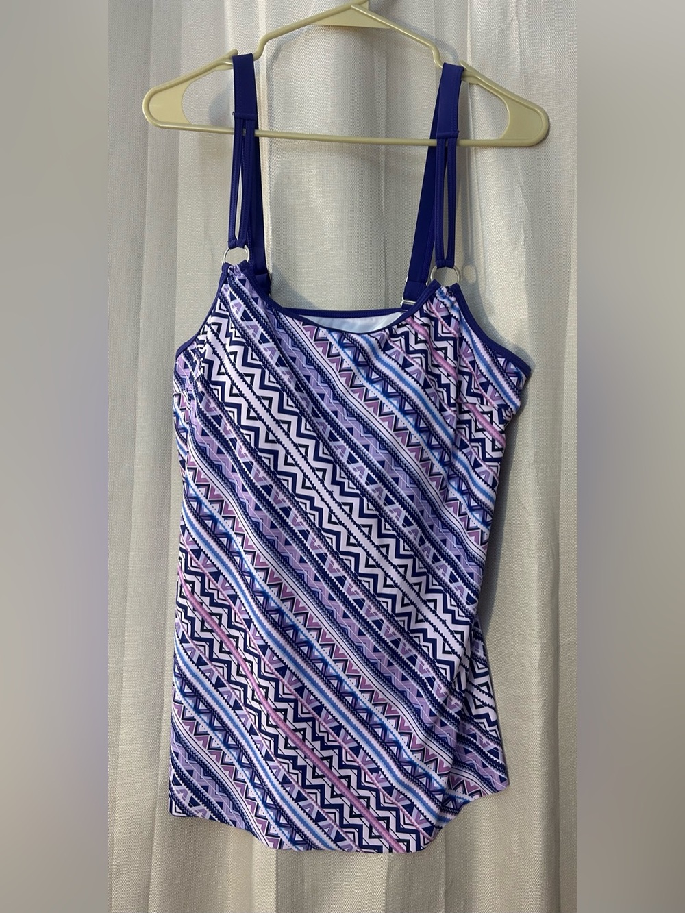 Modlily Geometric Chevron Print Tankini Top